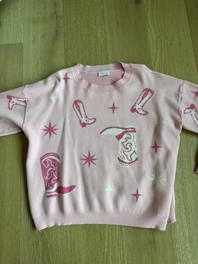 Pink Lily Pastel Pink Knit Sweater